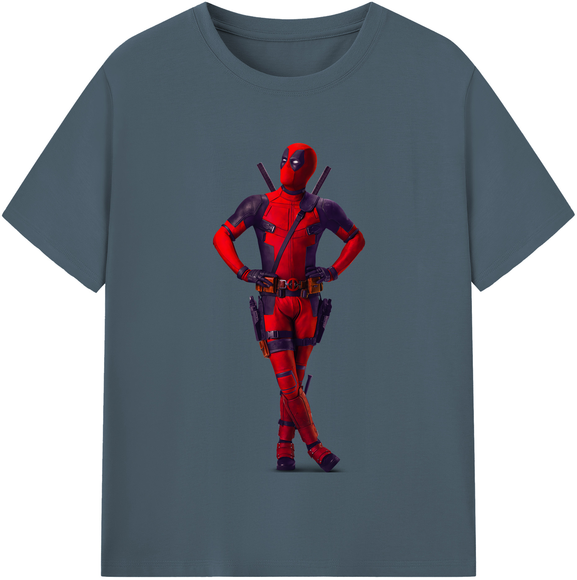 （画像用） Deadpool デッドプール 綿100％半袖Tシャツ（フロントプリント）